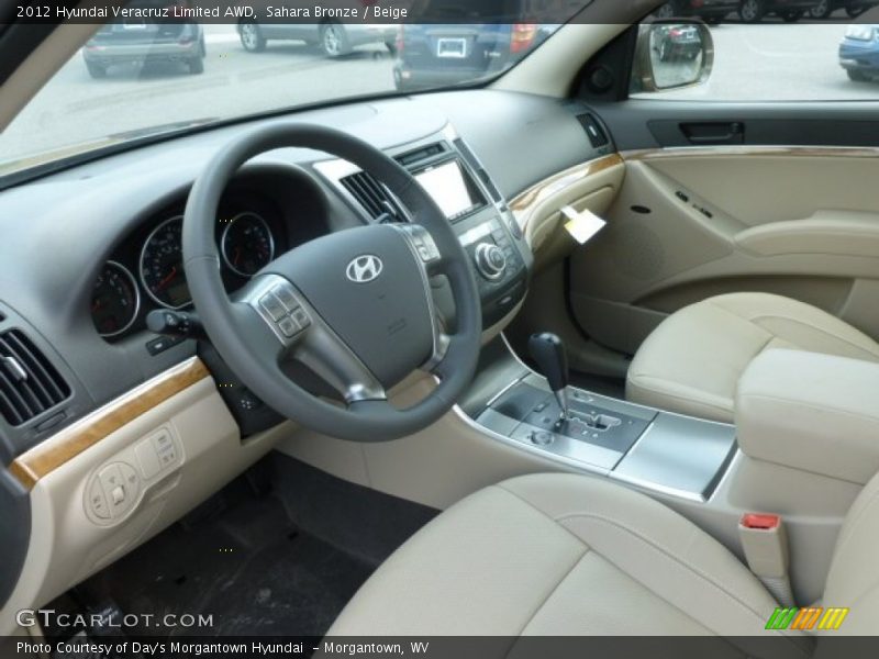 Sahara Bronze / Beige 2012 Hyundai Veracruz Limited AWD