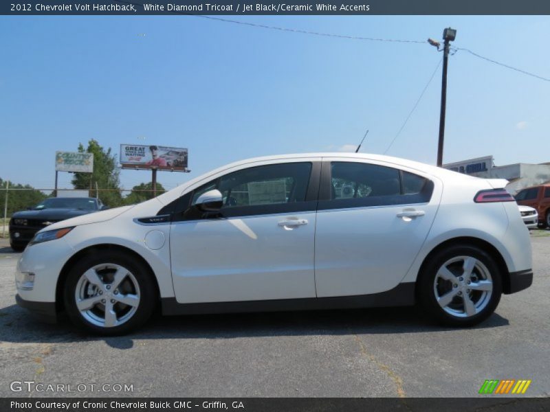 White Diamond Tricoat / Jet Black/Ceramic White Accents 2012 Chevrolet Volt Hatchback