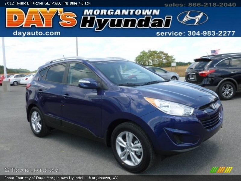 Iris Blue / Black 2012 Hyundai Tucson GLS AWD