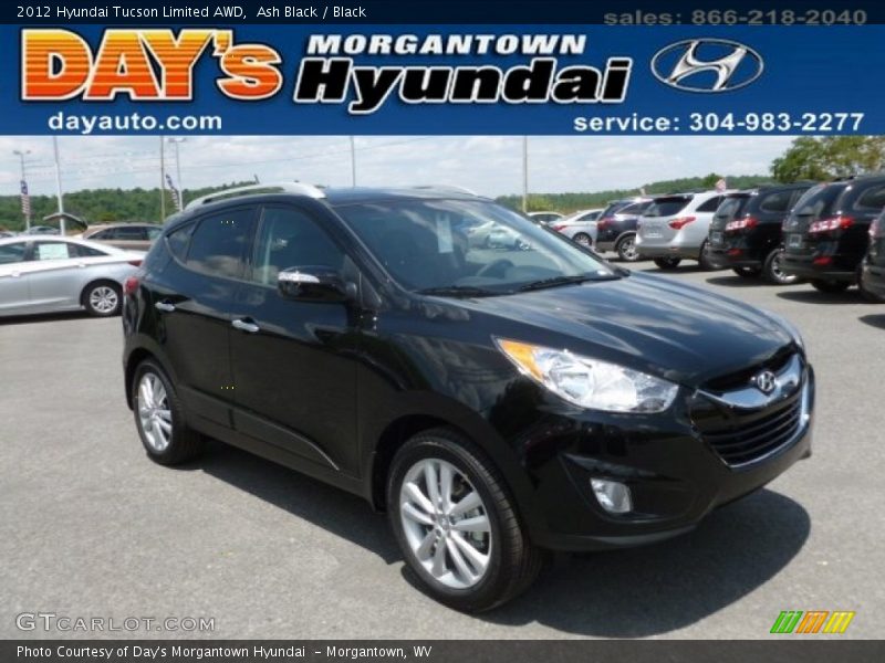 Ash Black / Black 2012 Hyundai Tucson Limited AWD