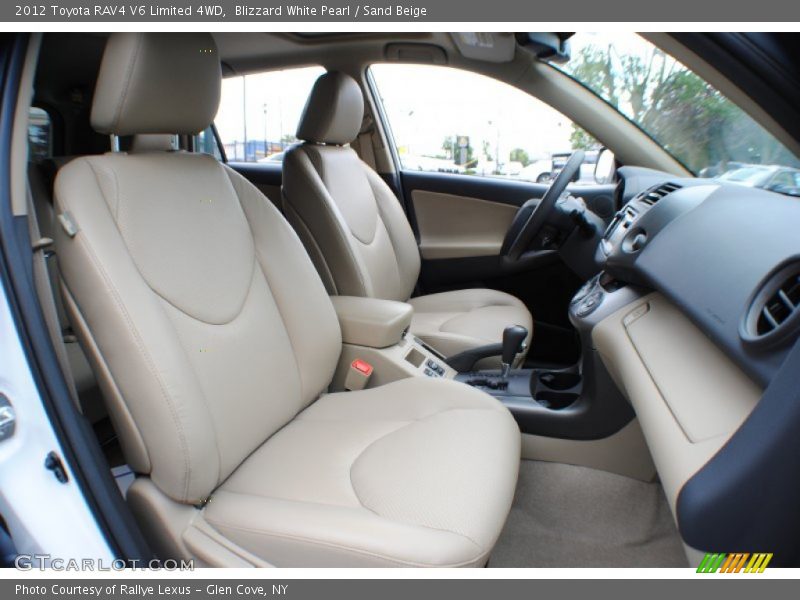 Blizzard White Pearl / Sand Beige 2012 Toyota RAV4 V6 Limited 4WD