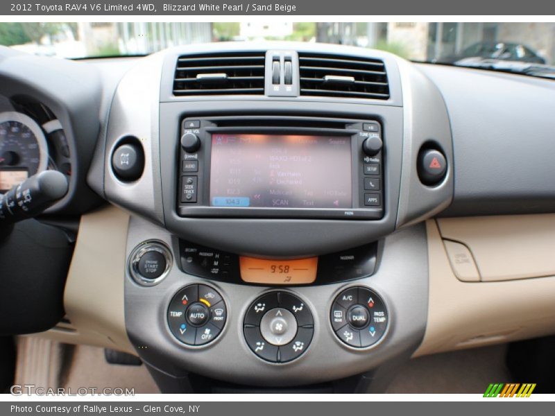 Blizzard White Pearl / Sand Beige 2012 Toyota RAV4 V6 Limited 4WD