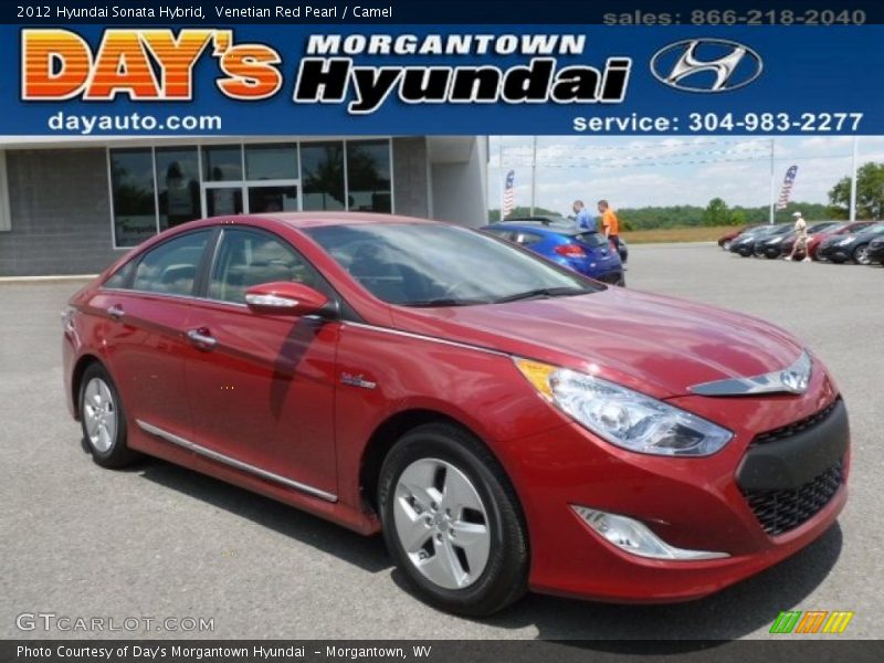 Venetian Red Pearl / Camel 2012 Hyundai Sonata Hybrid