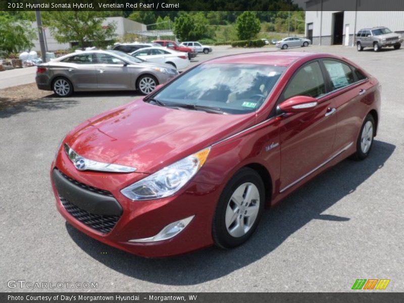Venetian Red Pearl / Camel 2012 Hyundai Sonata Hybrid