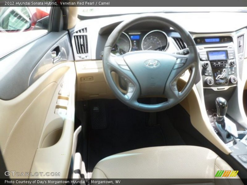 Venetian Red Pearl / Camel 2012 Hyundai Sonata Hybrid