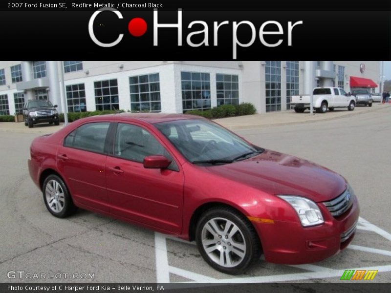Redfire Metallic / Charcoal Black 2007 Ford Fusion SE