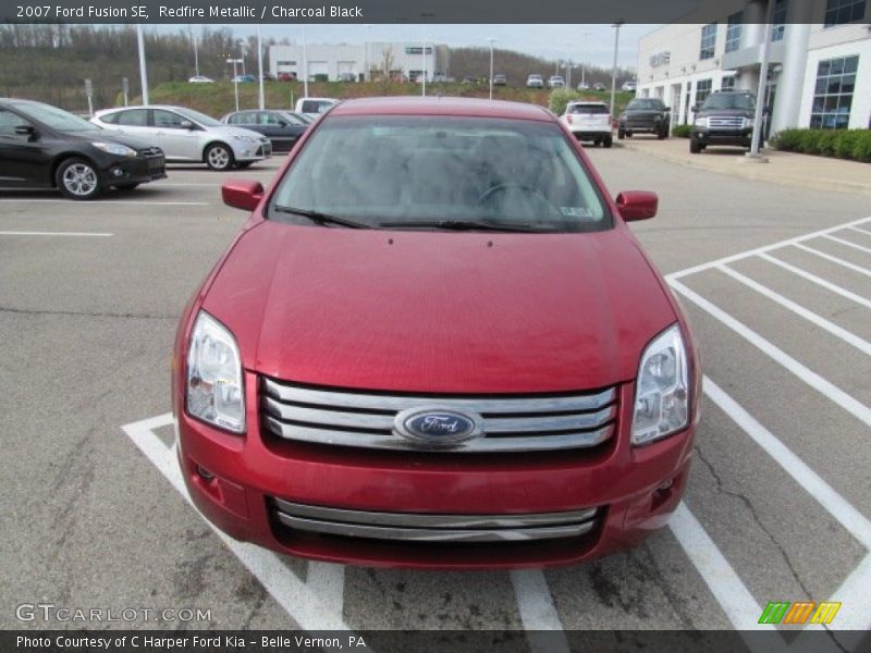 Redfire Metallic / Charcoal Black 2007 Ford Fusion SE