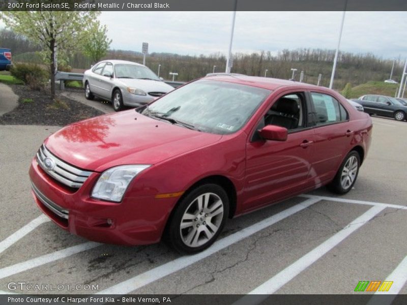 Redfire Metallic / Charcoal Black 2007 Ford Fusion SE