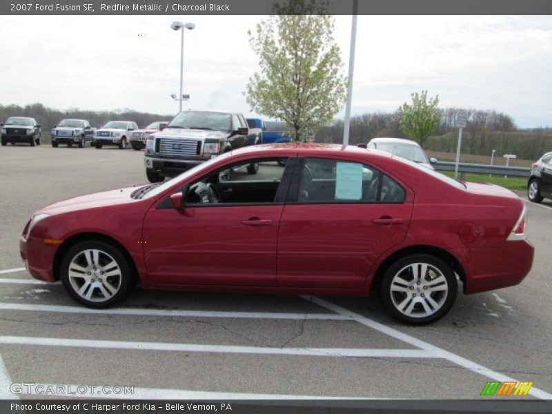 Redfire Metallic / Charcoal Black 2007 Ford Fusion SE