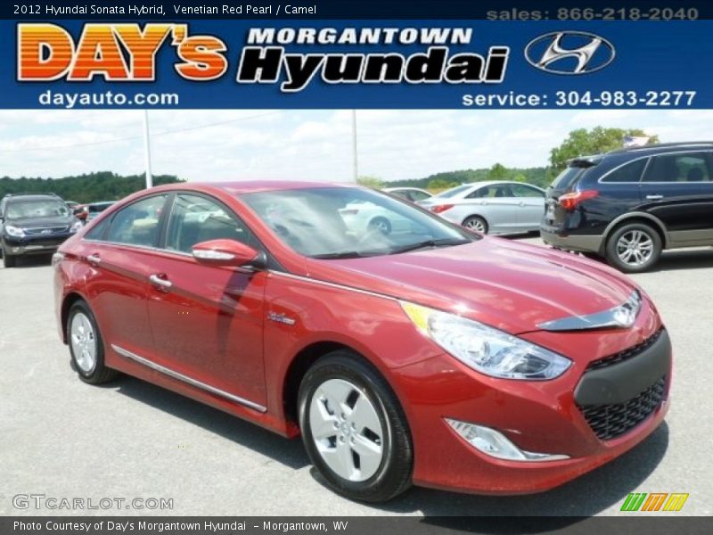 Venetian Red Pearl / Camel 2012 Hyundai Sonata Hybrid