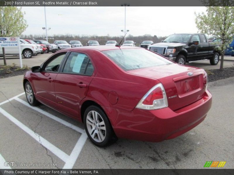 Redfire Metallic / Charcoal Black 2007 Ford Fusion SE