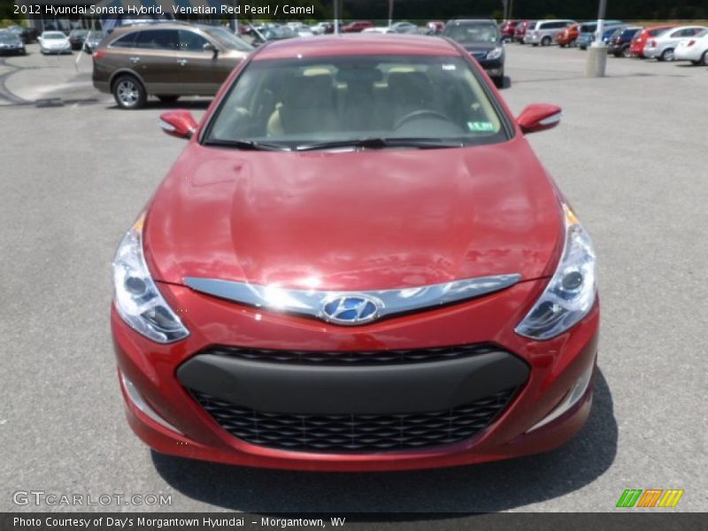 Venetian Red Pearl / Camel 2012 Hyundai Sonata Hybrid
