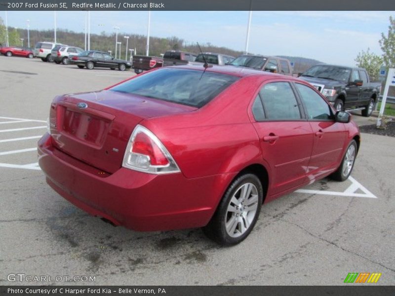 Redfire Metallic / Charcoal Black 2007 Ford Fusion SE