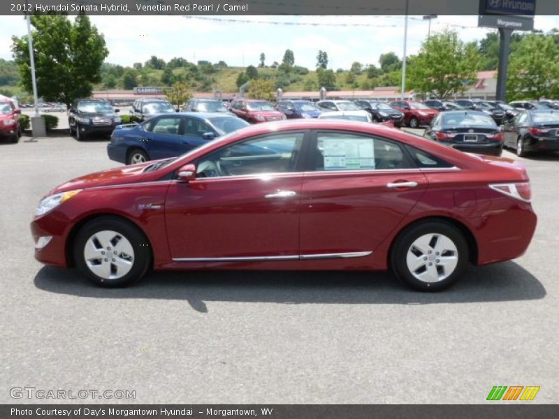 Venetian Red Pearl / Camel 2012 Hyundai Sonata Hybrid