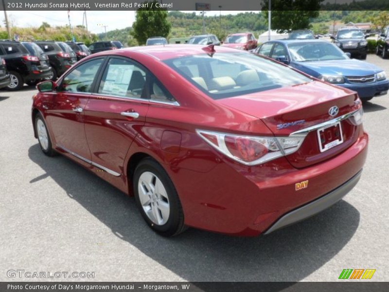 Venetian Red Pearl / Camel 2012 Hyundai Sonata Hybrid