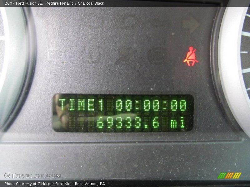 Redfire Metallic / Charcoal Black 2007 Ford Fusion SE
