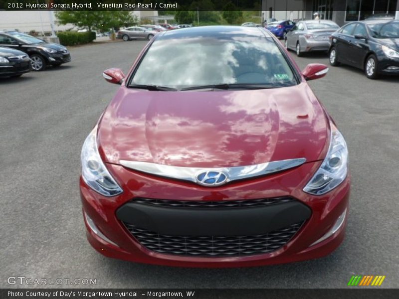 Venetian Red Pearl / Camel 2012 Hyundai Sonata Hybrid
