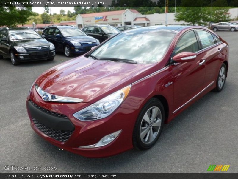 Venetian Red Pearl / Camel 2012 Hyundai Sonata Hybrid