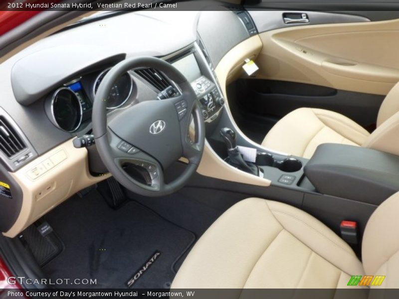 Venetian Red Pearl / Camel 2012 Hyundai Sonata Hybrid