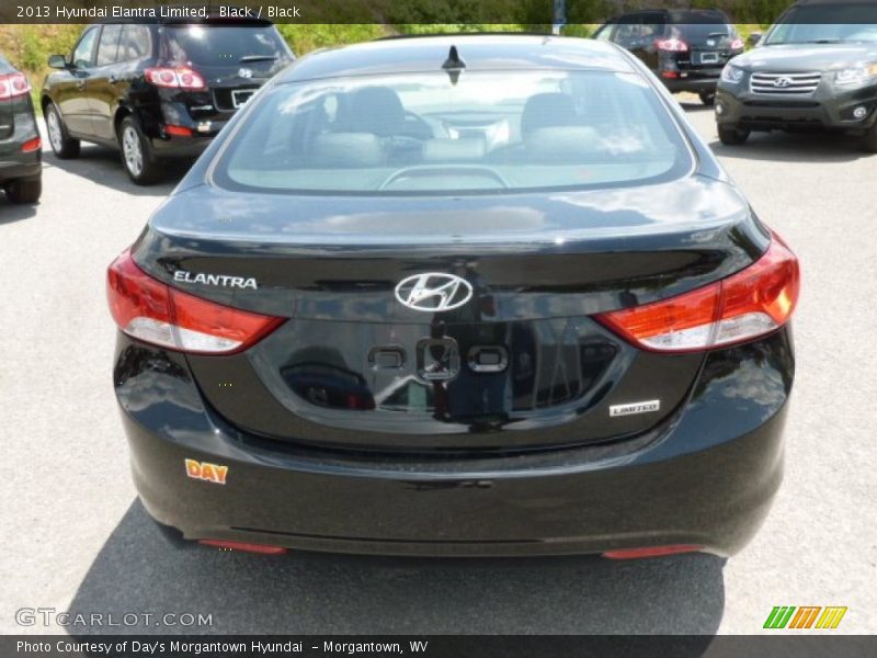 Black / Black 2013 Hyundai Elantra Limited