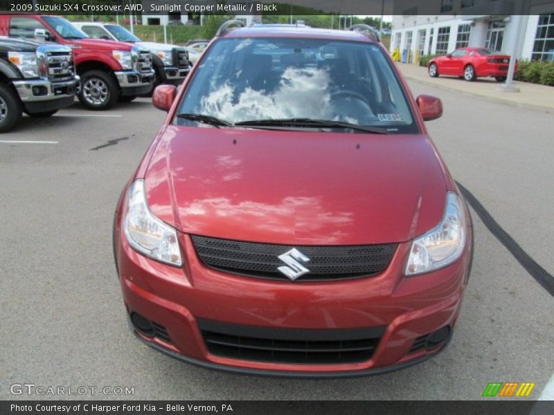 Sunlight Copper Metallic / Black 2009 Suzuki SX4 Crossover AWD