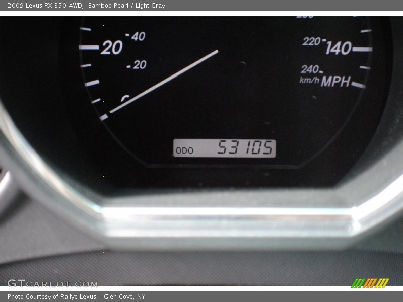 Bamboo Pearl / Light Gray 2009 Lexus RX 350 AWD