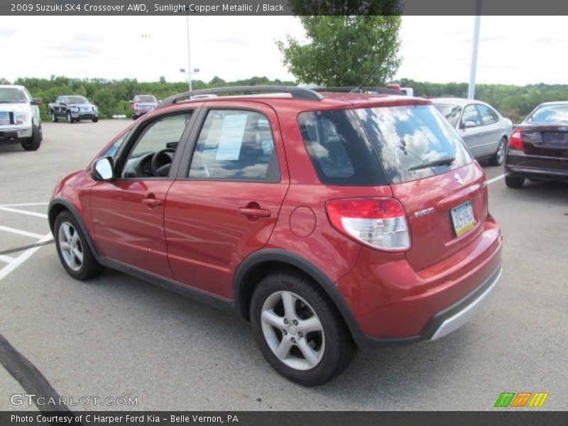 Sunlight Copper Metallic / Black 2009 Suzuki SX4 Crossover AWD