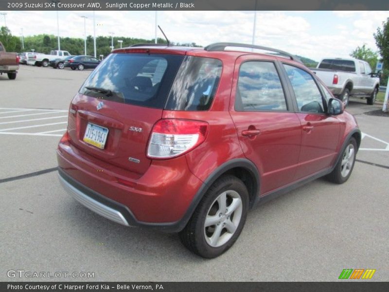 Sunlight Copper Metallic / Black 2009 Suzuki SX4 Crossover AWD