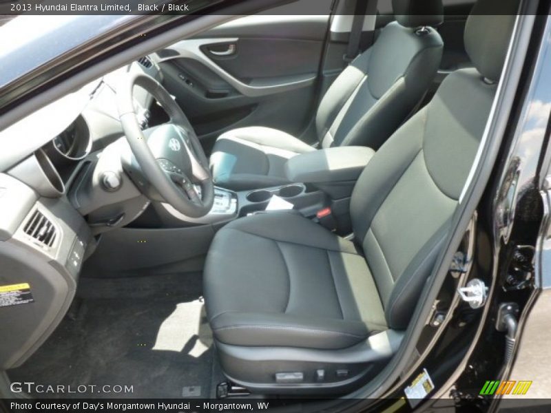 Black / Black 2013 Hyundai Elantra Limited