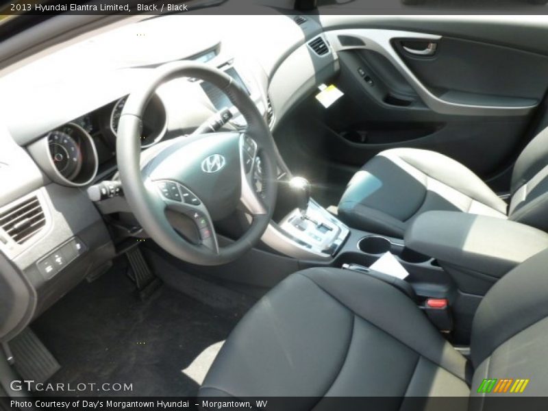 Black / Black 2013 Hyundai Elantra Limited