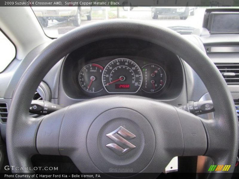 Sunlight Copper Metallic / Black 2009 Suzuki SX4 Crossover AWD