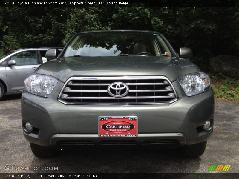 Cypress Green Pearl / Sand Beige 2009 Toyota Highlander Sport 4WD