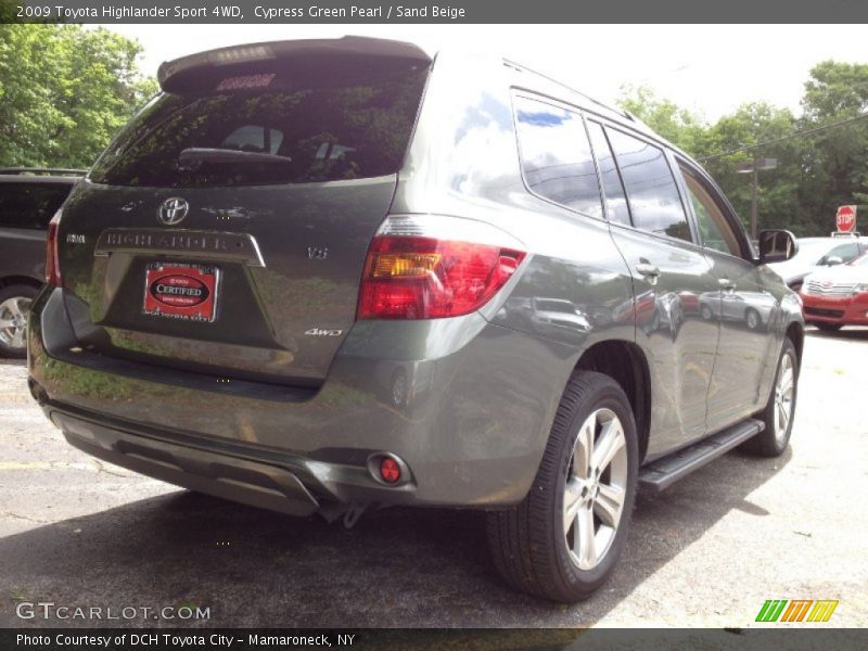 Cypress Green Pearl / Sand Beige 2009 Toyota Highlander Sport 4WD