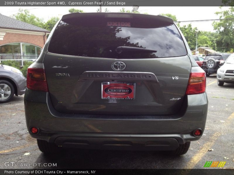 Cypress Green Pearl / Sand Beige 2009 Toyota Highlander Sport 4WD
