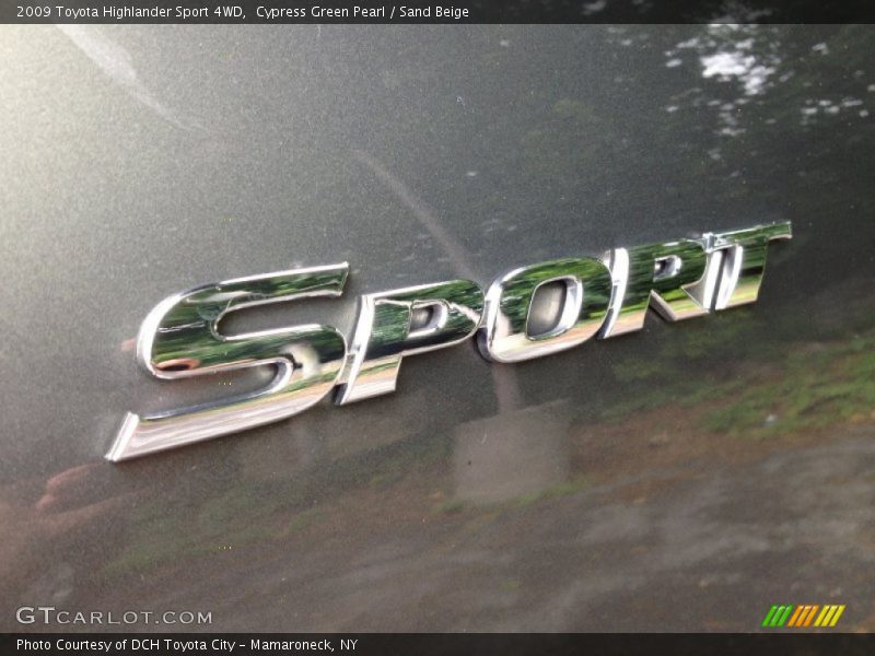 Cypress Green Pearl / Sand Beige 2009 Toyota Highlander Sport 4WD