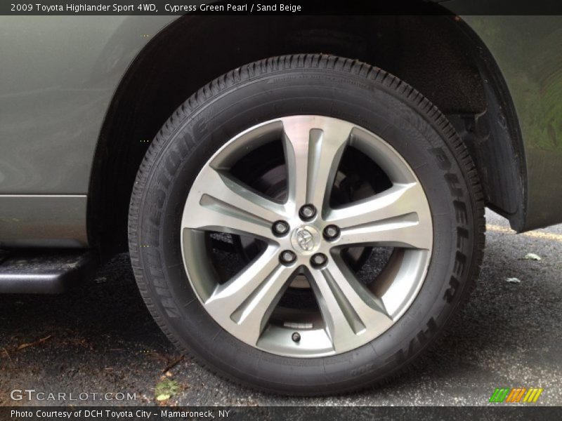 Cypress Green Pearl / Sand Beige 2009 Toyota Highlander Sport 4WD