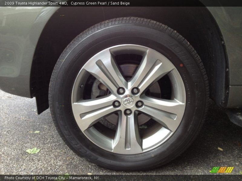 Cypress Green Pearl / Sand Beige 2009 Toyota Highlander Sport 4WD