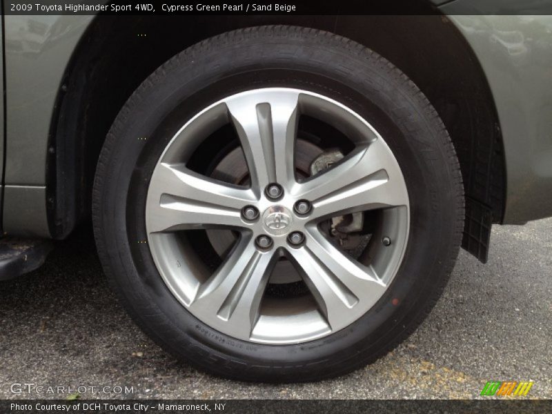 Cypress Green Pearl / Sand Beige 2009 Toyota Highlander Sport 4WD