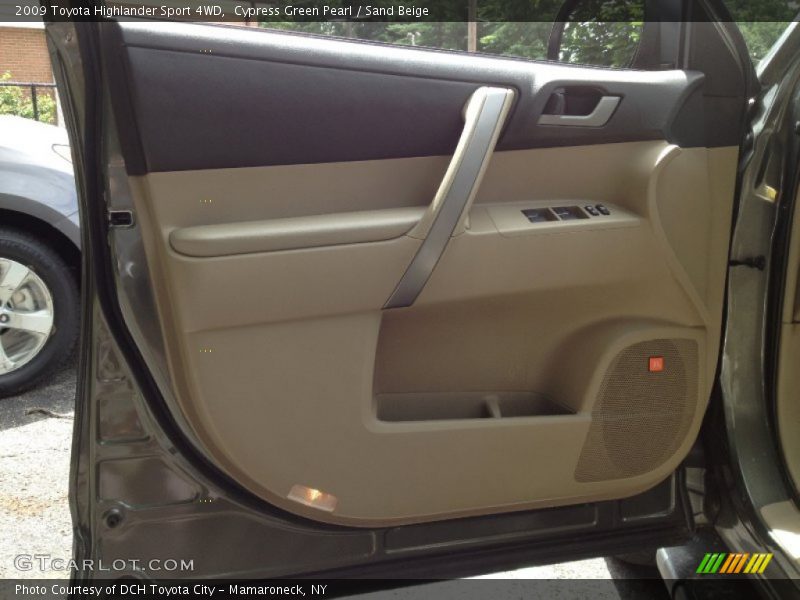 Cypress Green Pearl / Sand Beige 2009 Toyota Highlander Sport 4WD