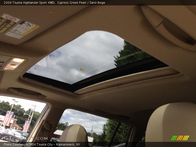Cypress Green Pearl / Sand Beige 2009 Toyota Highlander Sport 4WD