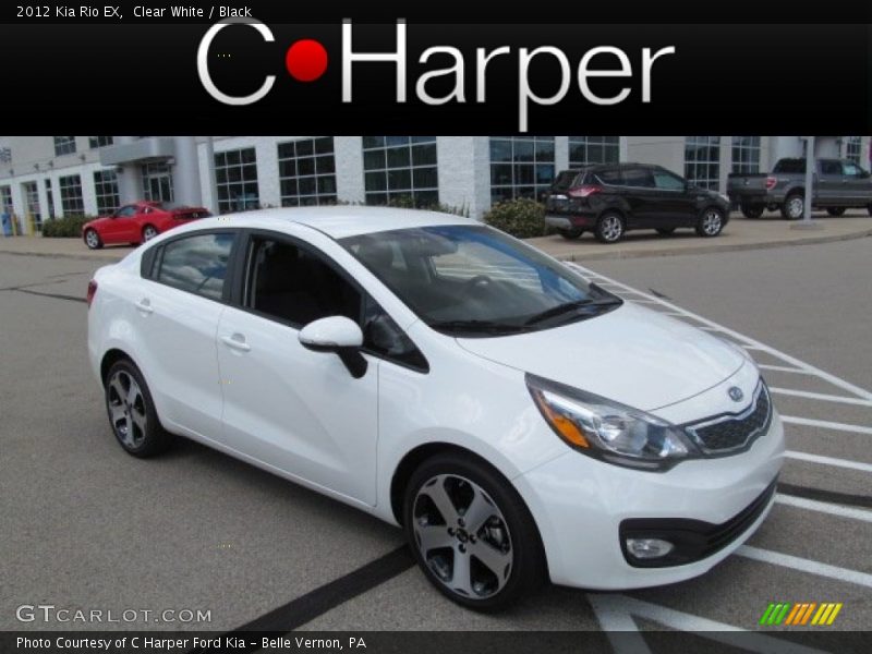 Clear White / Black 2012 Kia Rio EX