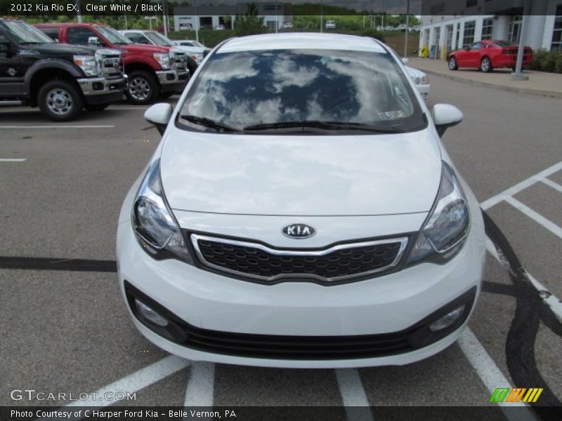 Clear White / Black 2012 Kia Rio EX