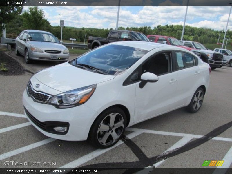 Clear White / Black 2012 Kia Rio EX