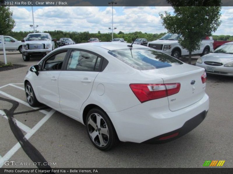 Clear White / Black 2012 Kia Rio EX