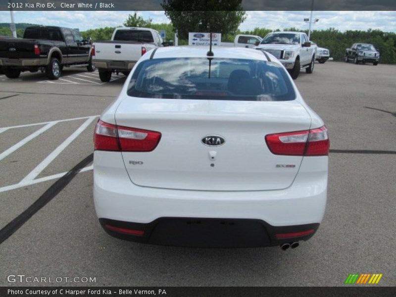 Clear White / Black 2012 Kia Rio EX