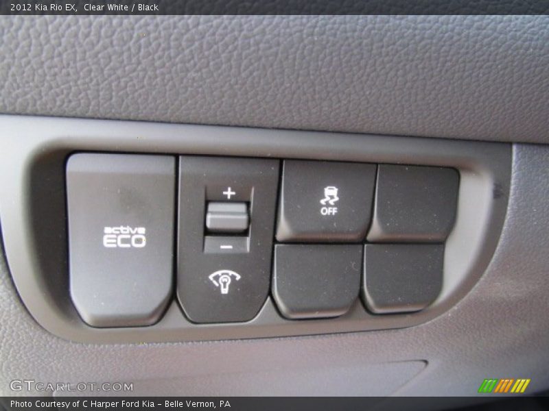 Clear White / Black 2012 Kia Rio EX