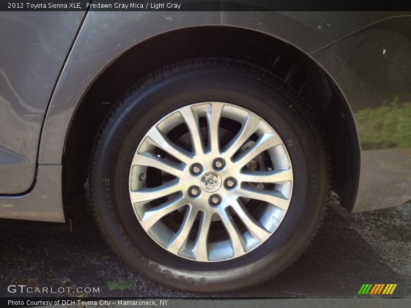 Predawn Gray Mica / Light Gray 2012 Toyota Sienna XLE