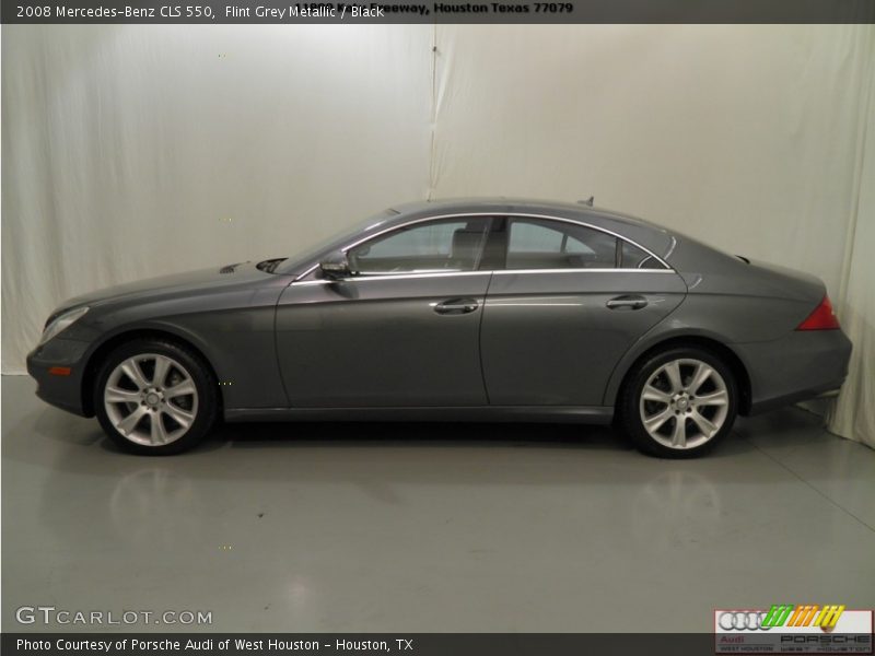 Flint Grey Metallic / Black 2008 Mercedes-Benz CLS 550