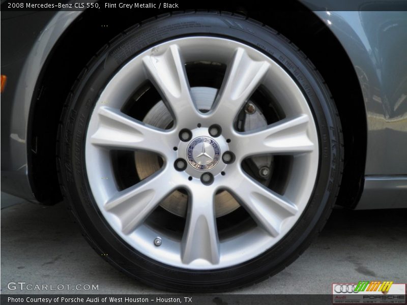 Flint Grey Metallic / Black 2008 Mercedes-Benz CLS 550