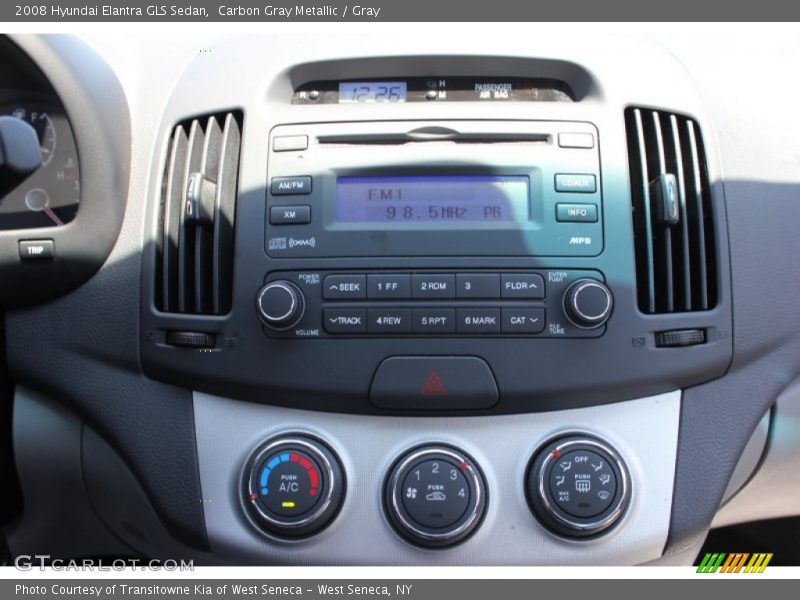 Carbon Gray Metallic / Gray 2008 Hyundai Elantra GLS Sedan